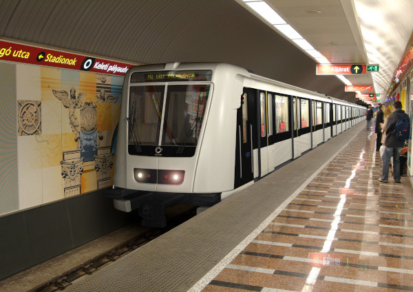 Budapest, Alstom METROPOLIS metró jármű látványterv, bélyegkép