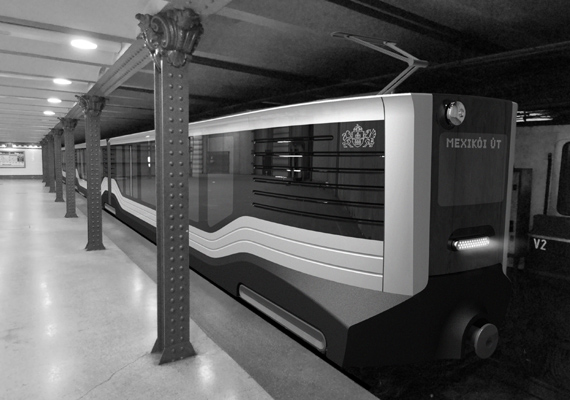 Budapest, M1 metró, tervezett jármű látványterv, Kukorelli Péter