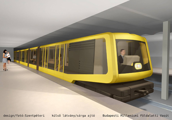 Budapest, M1 metró, tervezett jármű látványterv, Szentpéteri Tibor