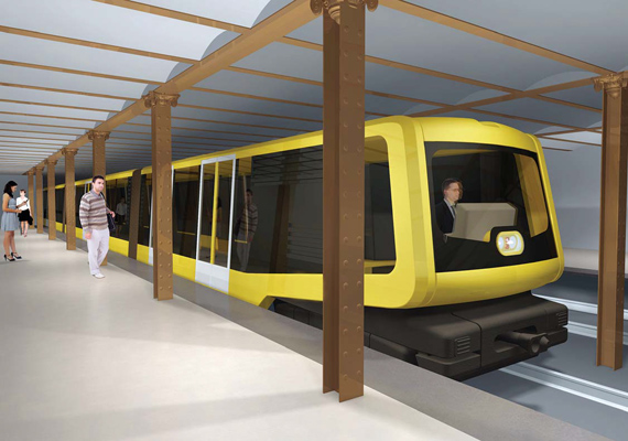 Budapest, M1 metró, tervezett jármű látványterv, Szentpéteri Tibor