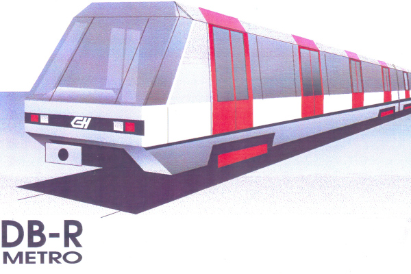 Budapest, Ganz-Hunslet G5, tervezett metró jármű, bélyegkép