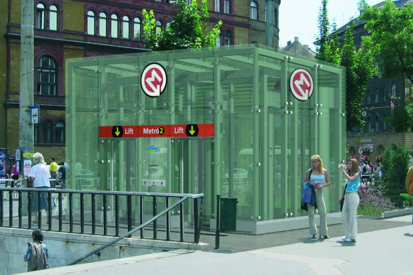 Hírek, M2 metró, Blaha Lujta tér, lift, bélyegkép