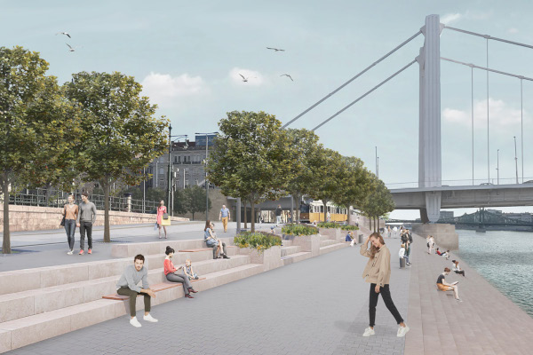 pesti alsó rakpart, látványterv, bélyegkép