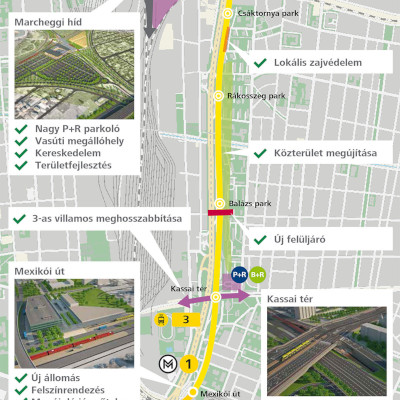 Budapest, M1 metró, térkép