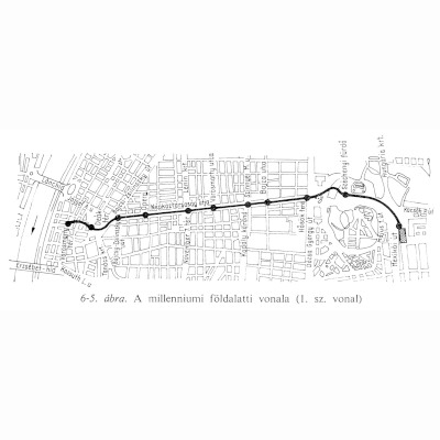 Budapest, M1 metró, térkép