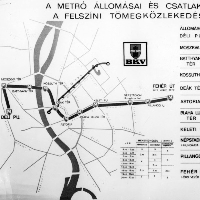 Budapest, M2 metró, térkép