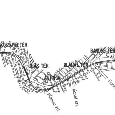 Budapest, M2 metró, térkép