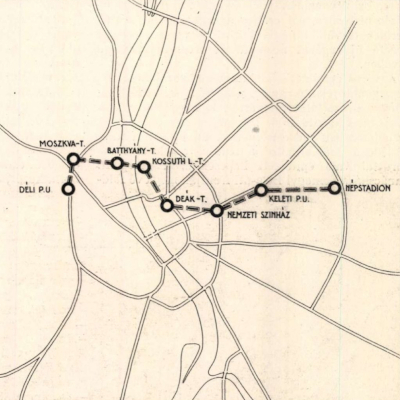 Budapest, M2 metró, térkép