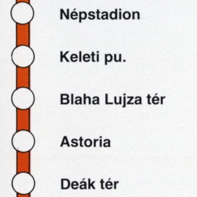 Budapest, M2 metró, térkép