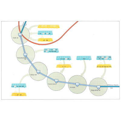 Budapest, M3 metró, térkép, 1977