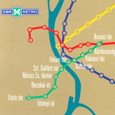 Budapest, M4 metró, térkép, DBR Metró