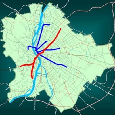 Budapest, M4 metró, térkép, DBR Metró