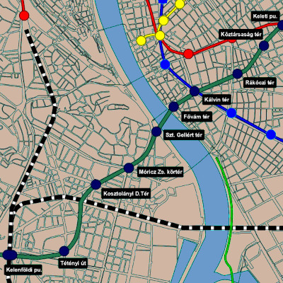 Budapest, M4 metró, térkép, Sztaki