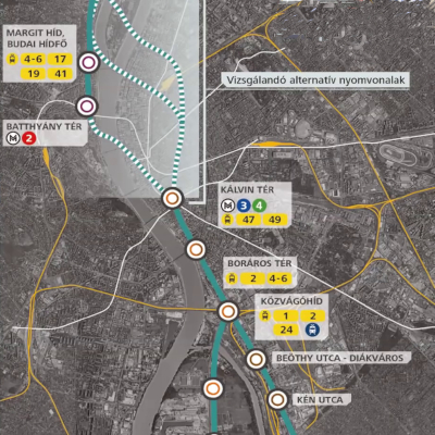 M5 metró térkép, BFK/NKK