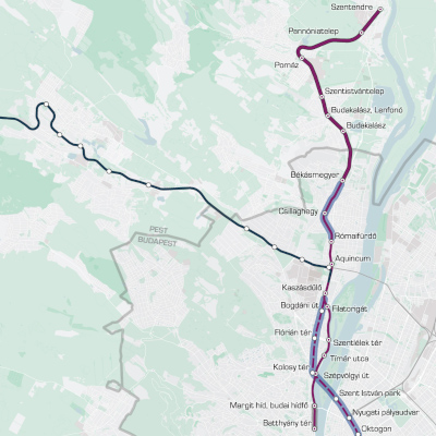 M5 metró térkép, BFK/NKK