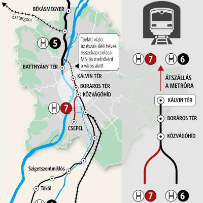 M5 metró térkép, BFK/NKK