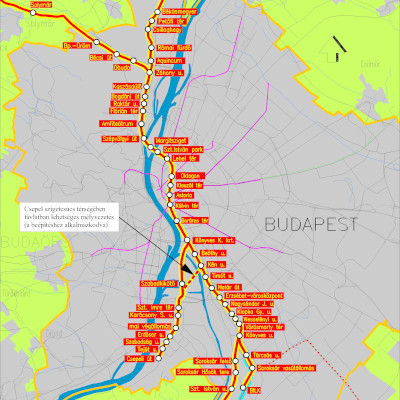 M5 metró térkép Főmterv