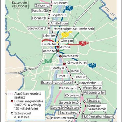budapesti metróhálózat fejlesztése térkép
