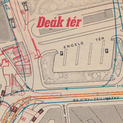 Budapest, M3 metró, Deák Ferenc tér, térkép
