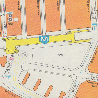 Budapest, M3 metró, Lehel tér, térkép