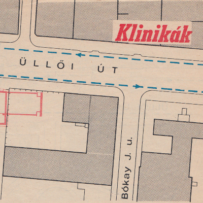 Budapest, M3 metró, Semmelweis Klinikák, térkép