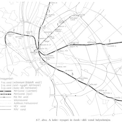Budapest metró térkép, 1981