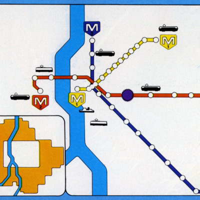 Budapest metró térkép, 1981