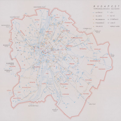 Budapest metró térkép, 1974